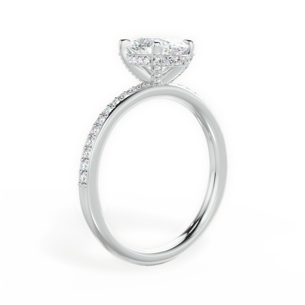 14kt White Gold/18kt White Gold/Platinum/oval/front