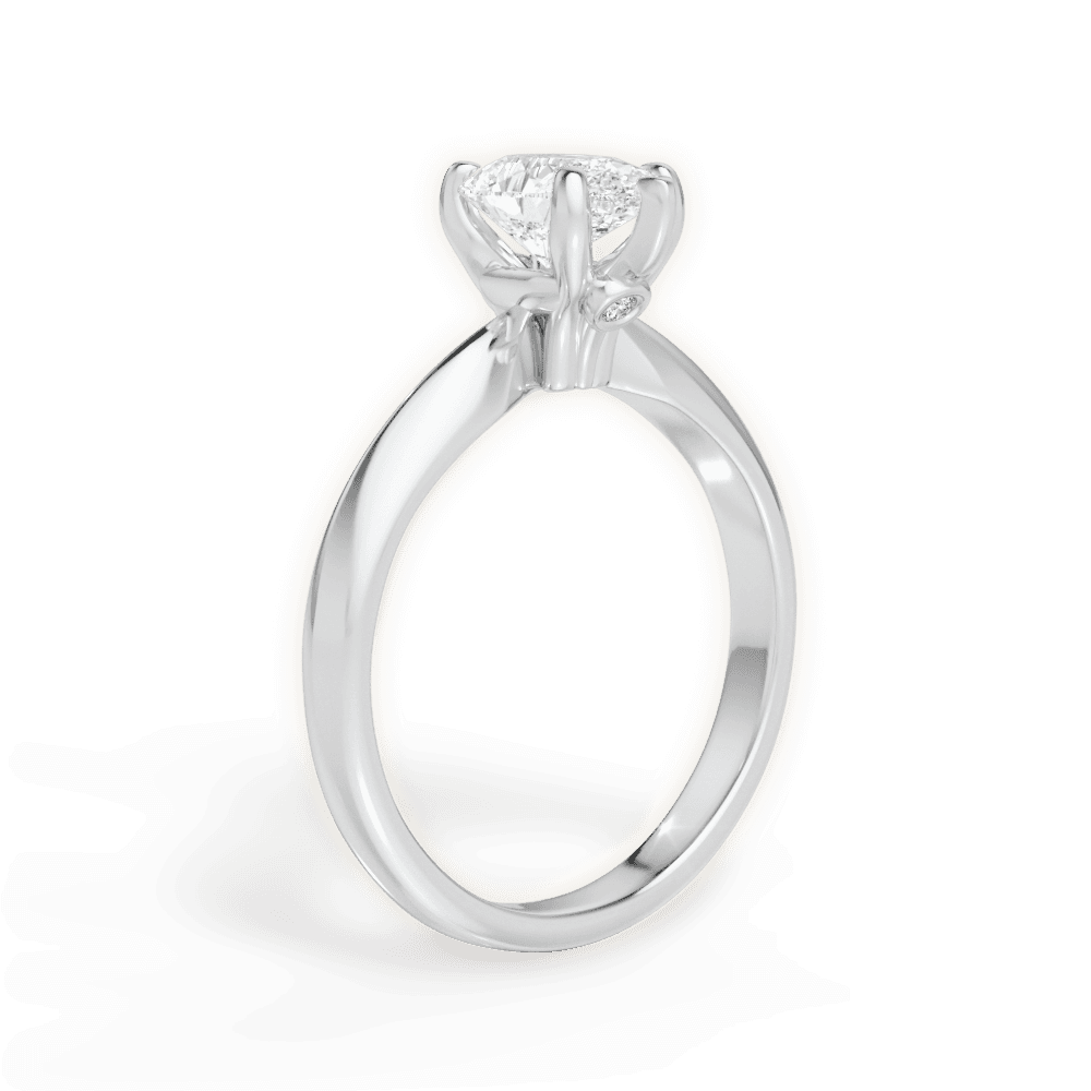 14kt White Gold/18kt White Gold/Platinum/pear/front