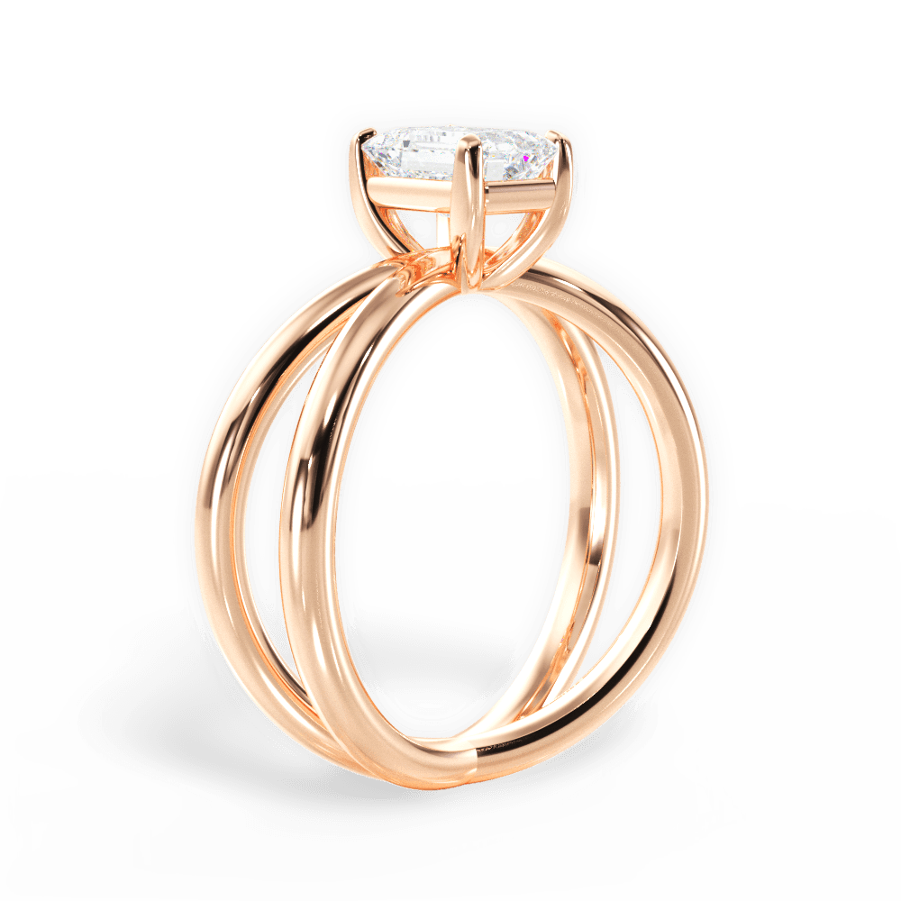 14kt Rose Gold/18kt Rose Gold/emerald/front