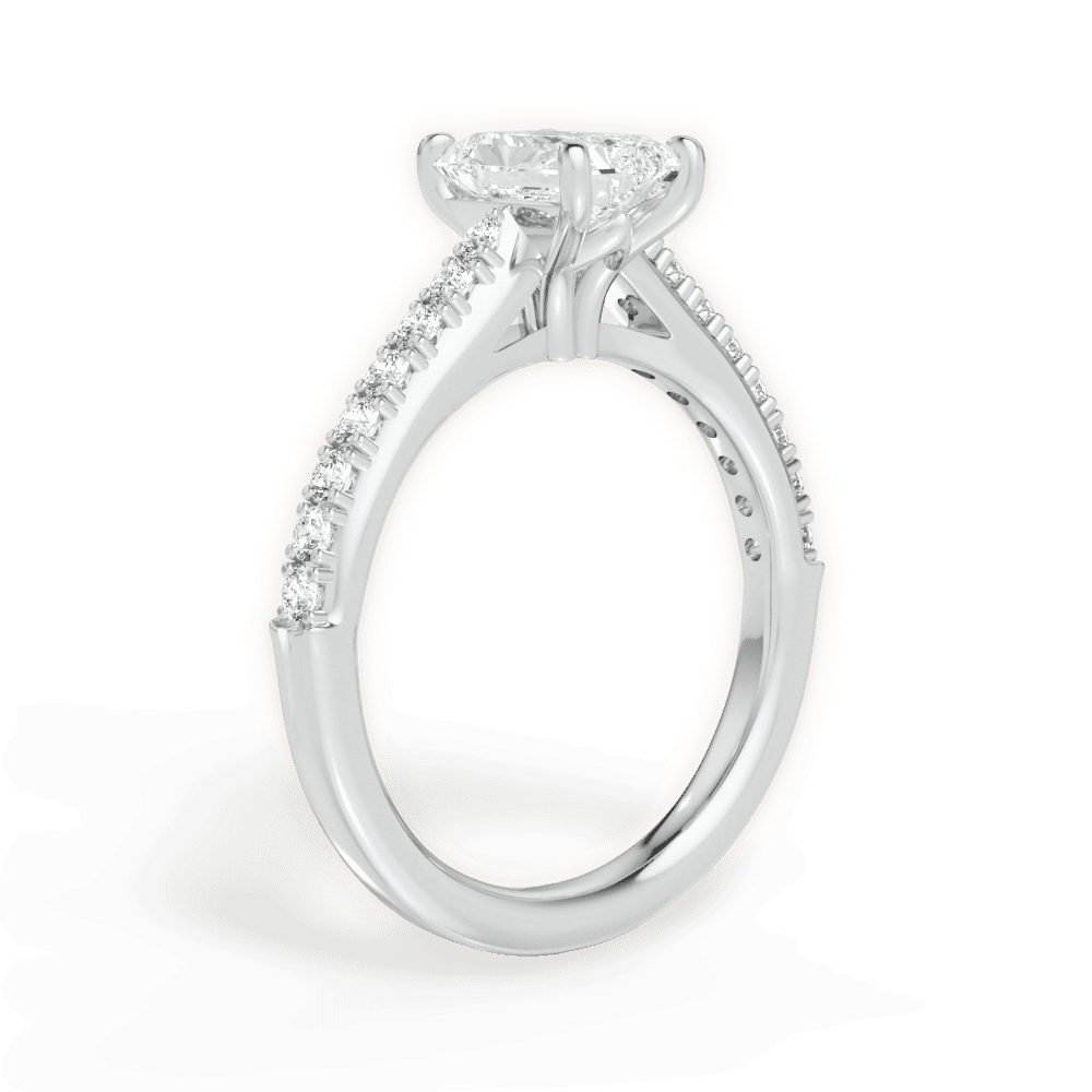 14kt White Gold/18kt White Gold/Platinum/radiant/front