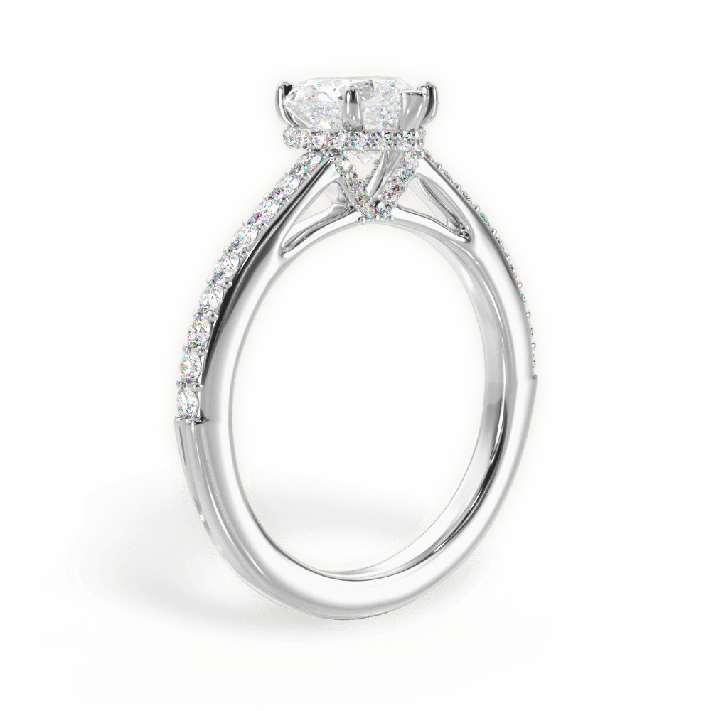 14kt White Gold/18kt White Gold/Platinum/heart/front