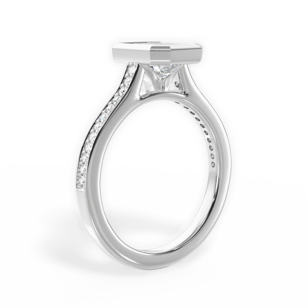 14kt White Gold/18kt White Gold/Platinum/emerald/front