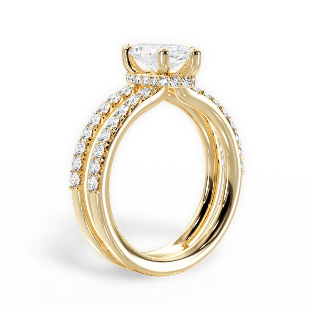 14kt Yellow Gold/18kt Yellow Gold/marquise/front