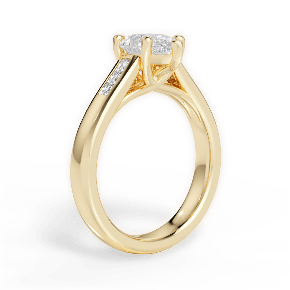 14kt Yellow Gold/18kt Yellow Gold/pear/front