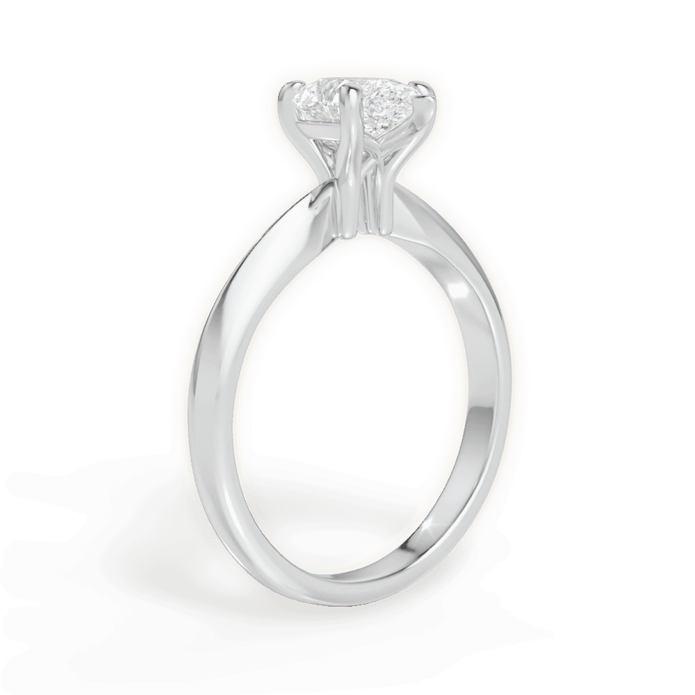 14kt White Gold/18kt White Gold/Platinum/pear/front
