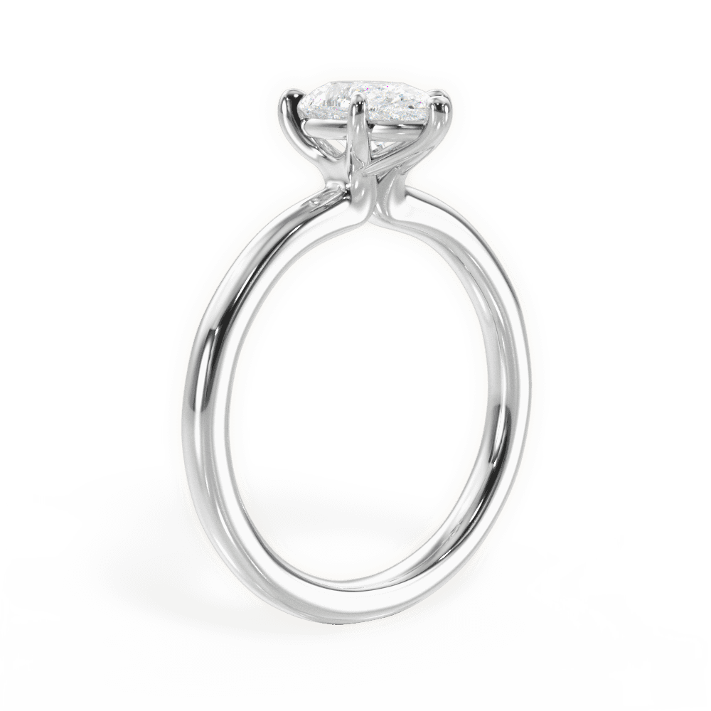 14kt White Gold/18kt White Gold/Platinum/pear/front