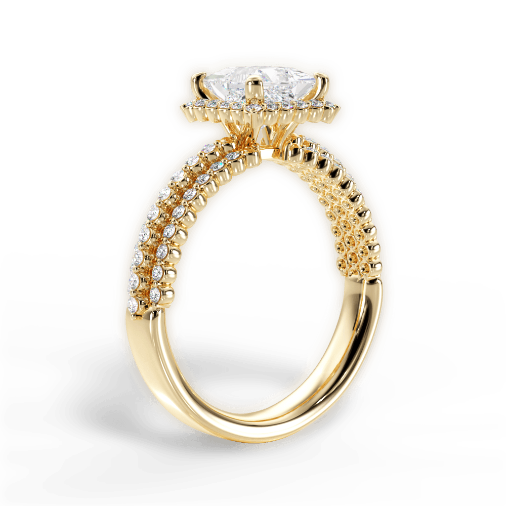 14kt Yellow Gold/18kt Yellow Gold/princess/front