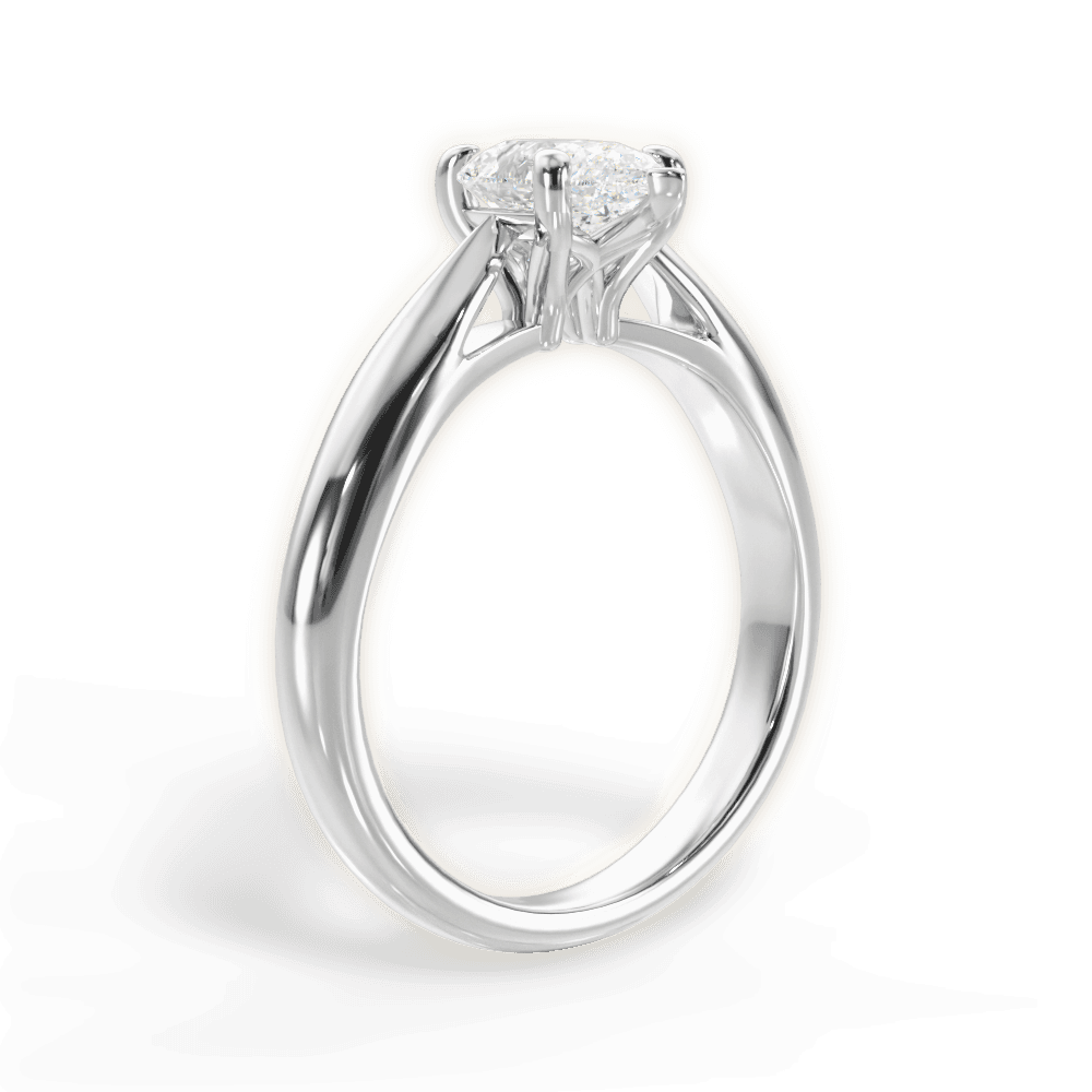14kt White Gold/18kt White Gold/Platinum/pear/front