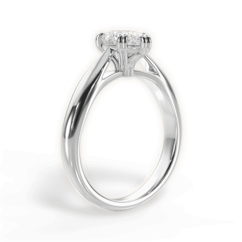 14kt White Gold/18kt White Gold/Platinum/pear/front