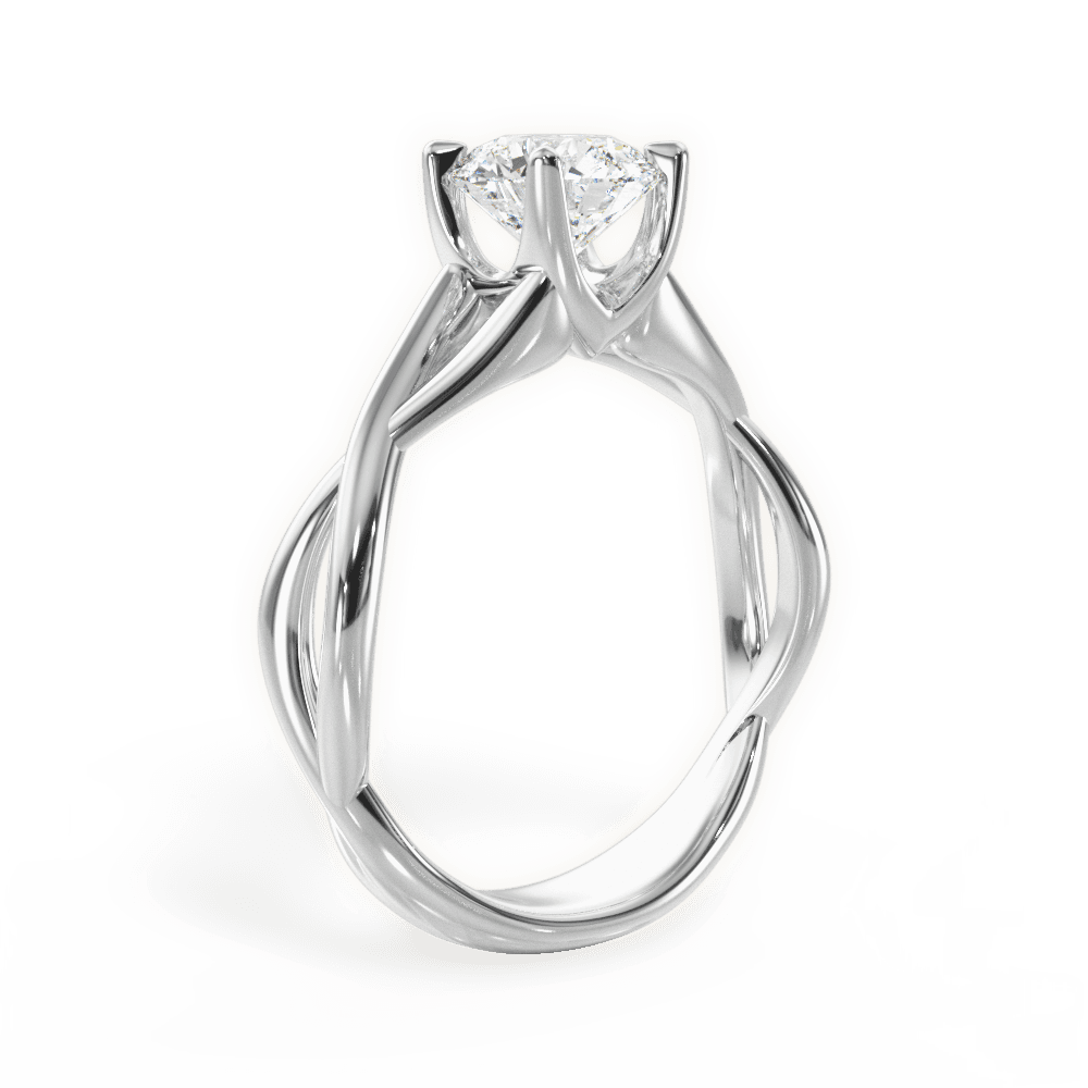 14kt White Gold/18kt White Gold/Platinum/round/front
