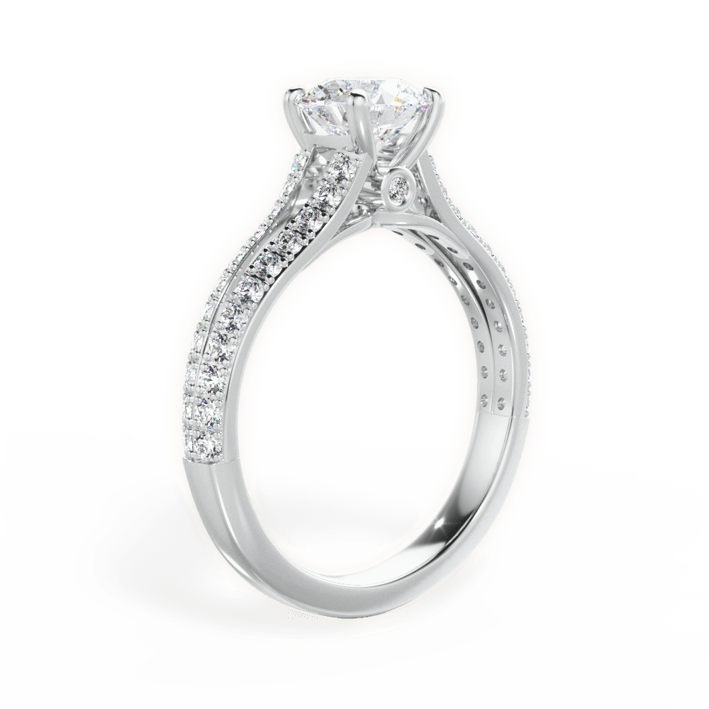 14kt White Gold/18kt White Gold/Platinum/round/front