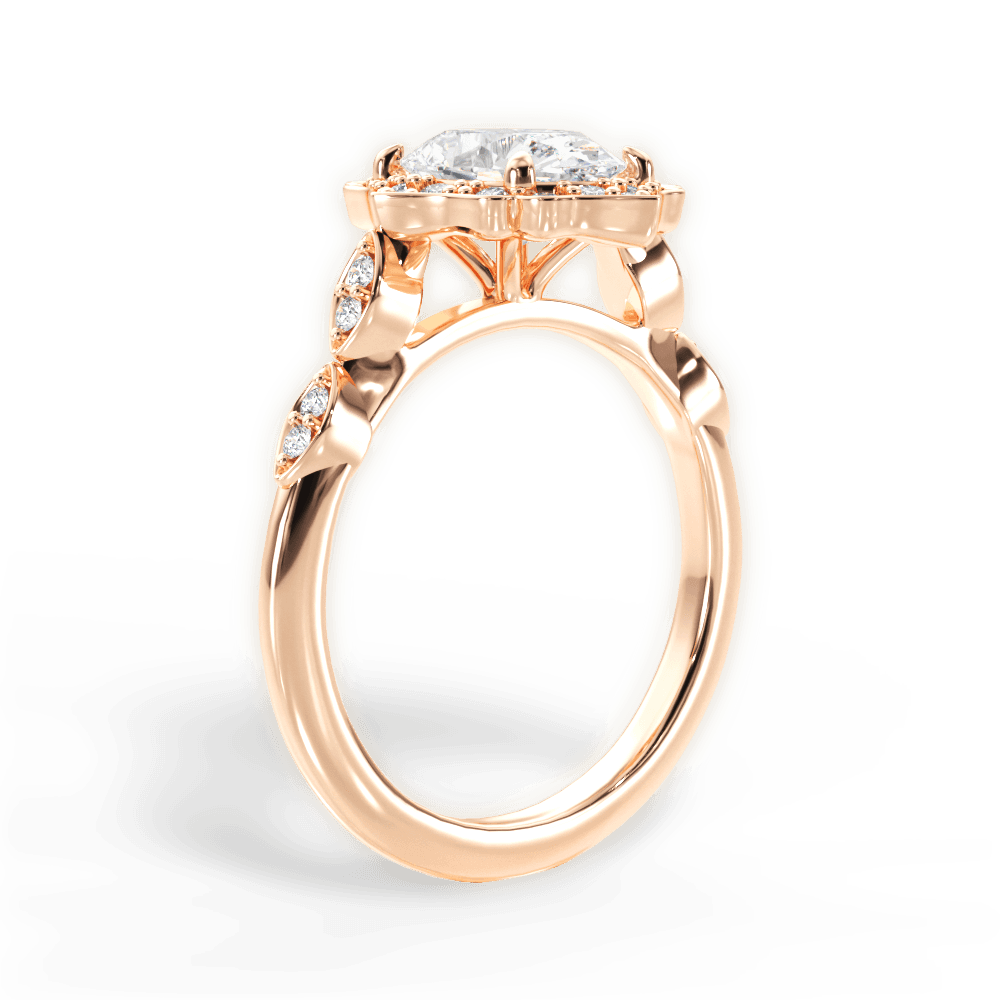 14kt Rose Gold/18kt Rose Gold/oval/front
