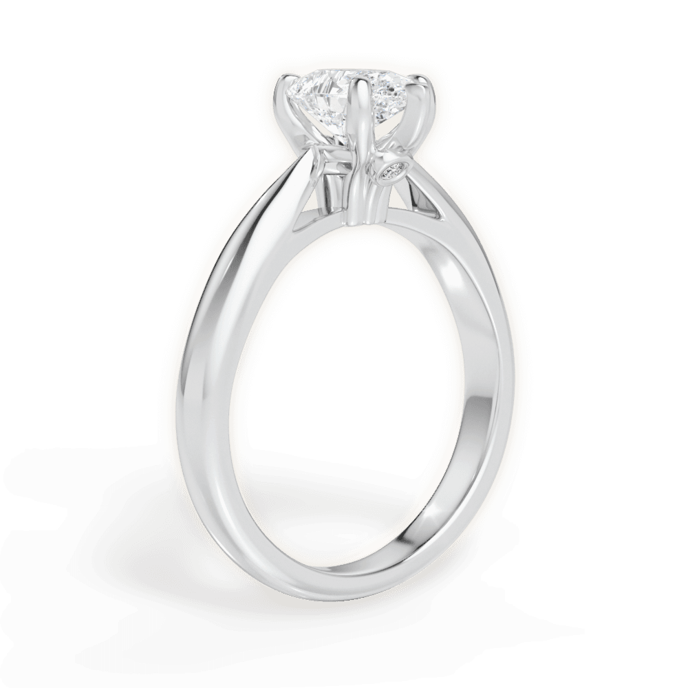 14kt White Gold/18kt White Gold/Platinum/pear/front