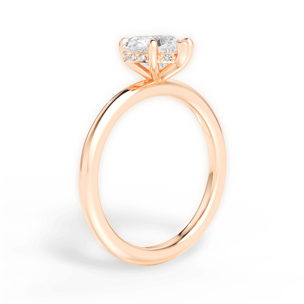 14kt Rose Gold/18kt Rose Gold/heart/front