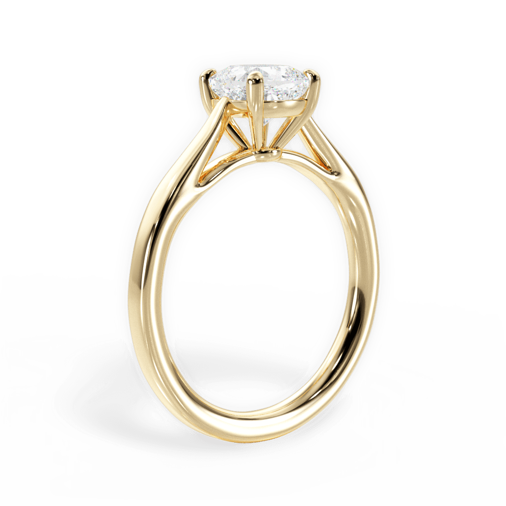 14kt Yellow Gold/18kt Yellow Gold/cushion/front