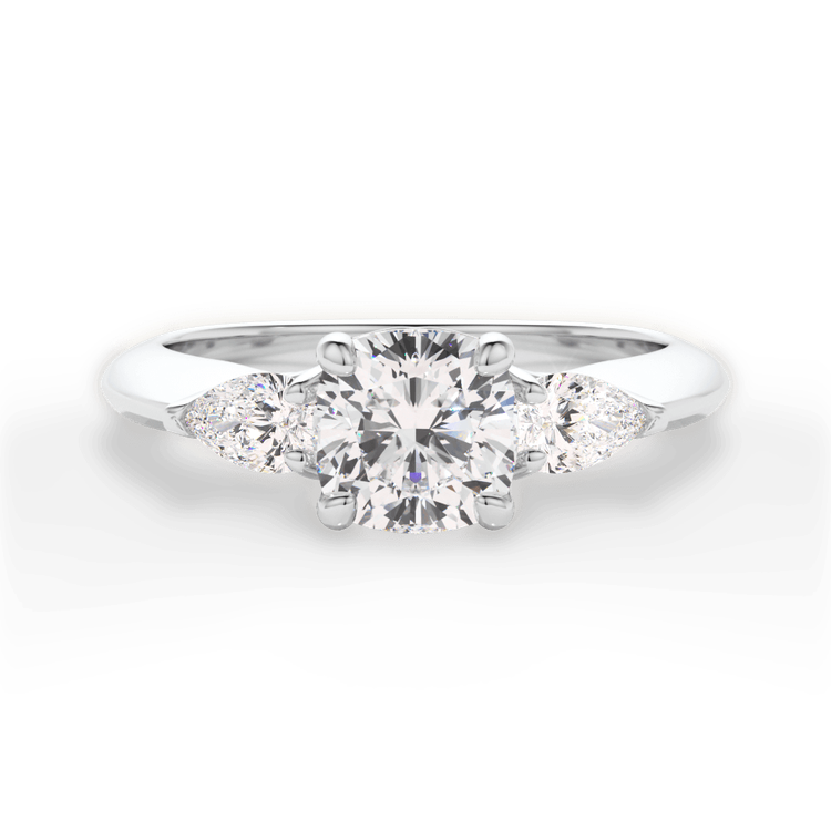 14kt White Gold/18kt White Gold/Platinum/cushion/top sku 1CUZ1010P