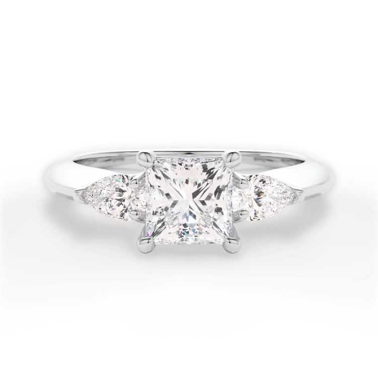 14kt White Gold/18kt White Gold/Platinum/princess/top sku 1PCZ1010P