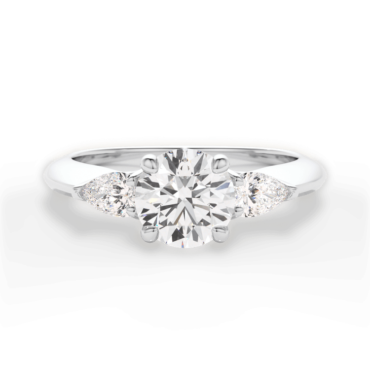 14kt White Gold/18kt White Gold/Platinum/round/top sku 1RZ1010P