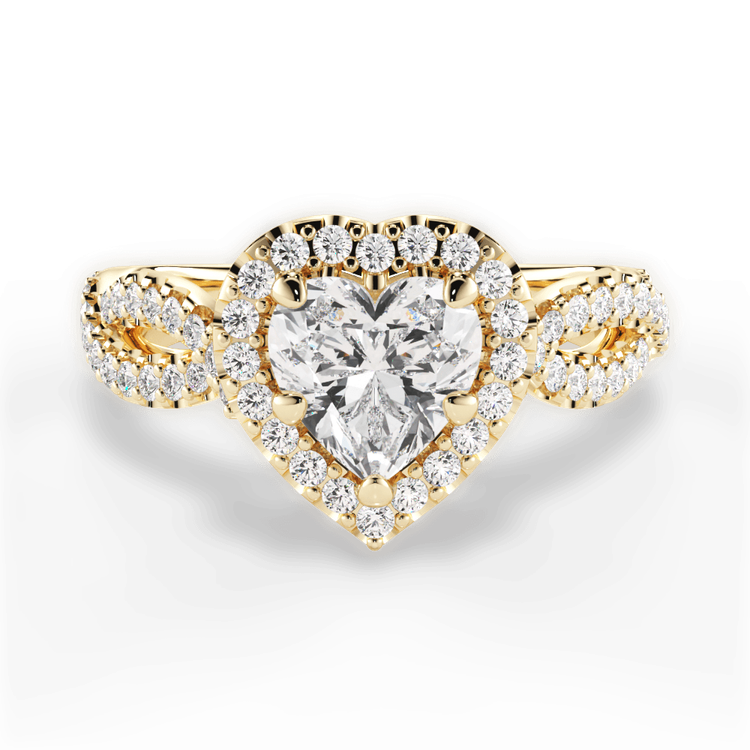14kt Yellow Gold/18kt Yellow Gold/heart/top sku 1HZ1318