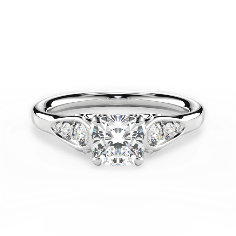 14kt White Gold/18kt White Gold/Platinum/cushion/top sku 1CUZ4757