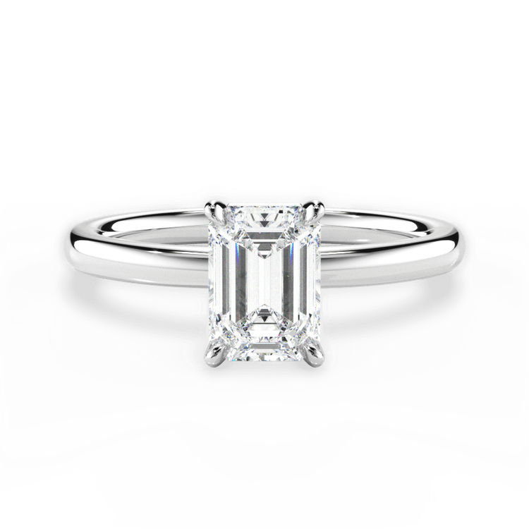 14kt White Gold/18kt White Gold/Platinum/emerald/top sku 1ECZ4775