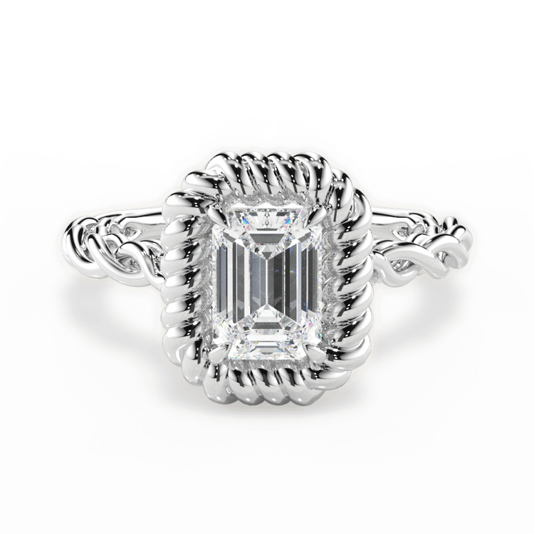 14kt White Gold/18kt White Gold/Platinum/emerald/top sku 1ECZ4766