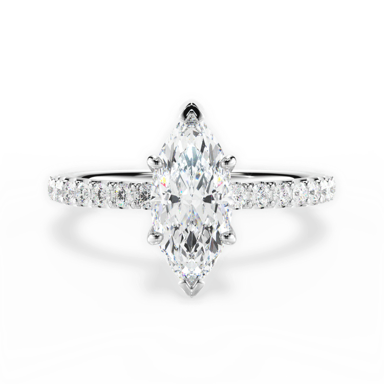 14kt White Gold/18kt White Gold/Platinum/marquise/top sku 1MZ4753