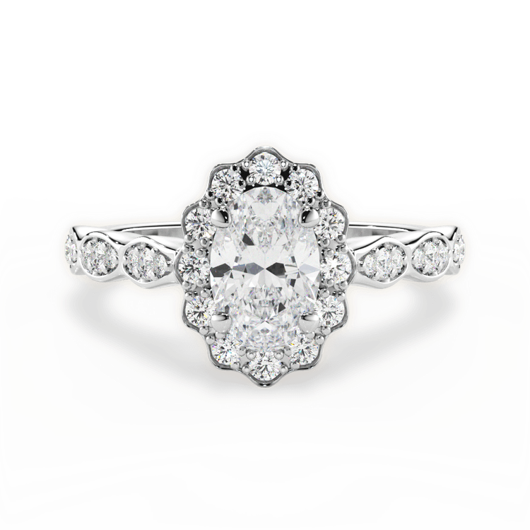 14kt White Gold/18kt White Gold/Platinum/oval/top sku 1OZ1504