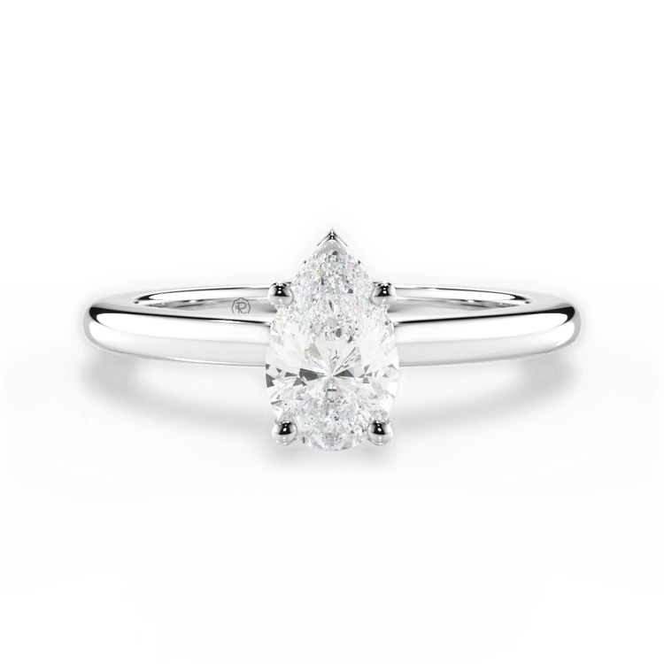 14kt White Gold/18kt White Gold/Platinum/pear/top sku 1PZ1341