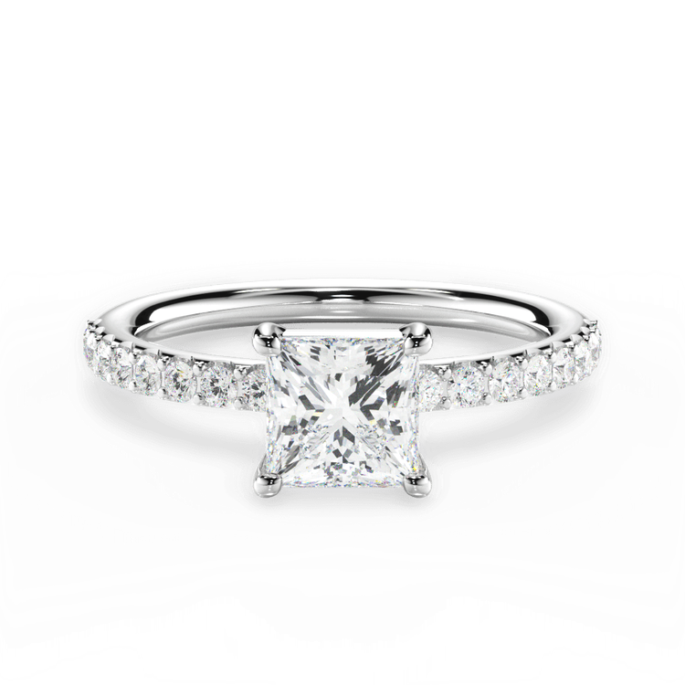 14kt White Gold/18kt White Gold/Platinum/princess/top sku 1PCZ4753