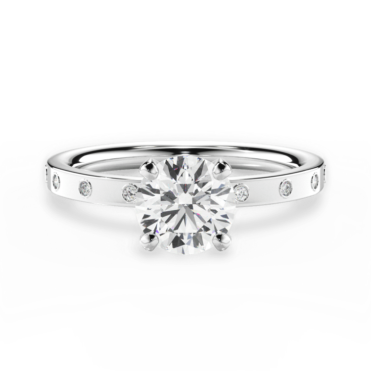 14kt White Gold/18kt White Gold/Platinum/round/top sku 1RZ1398