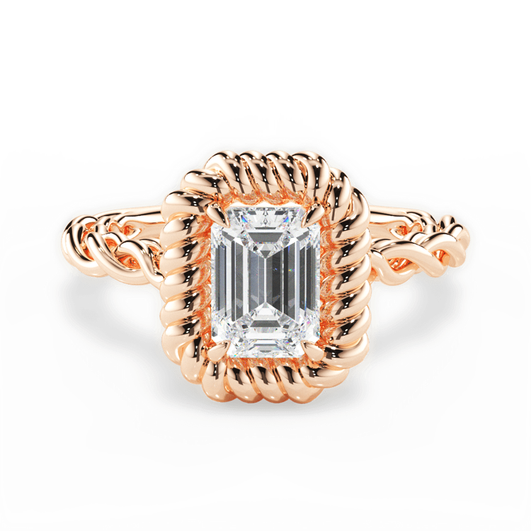 14kt Rose Gold/18kt Rose Gold/emerald/top sku 1ECZ4766