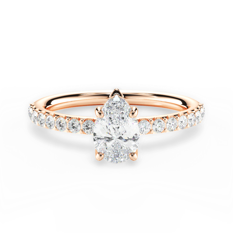 14kt Rose Gold/18kt Rose Gold/pear/top sku 1PZ4753