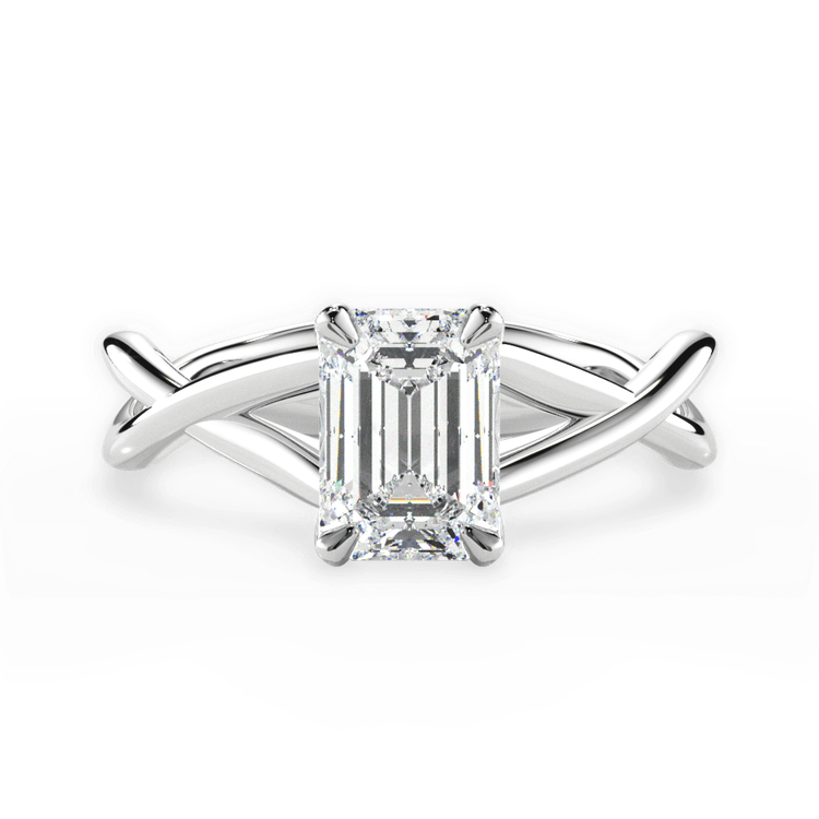 14kt White Gold/18kt White Gold/Platinum/emerald/top sku 1ECZ4706