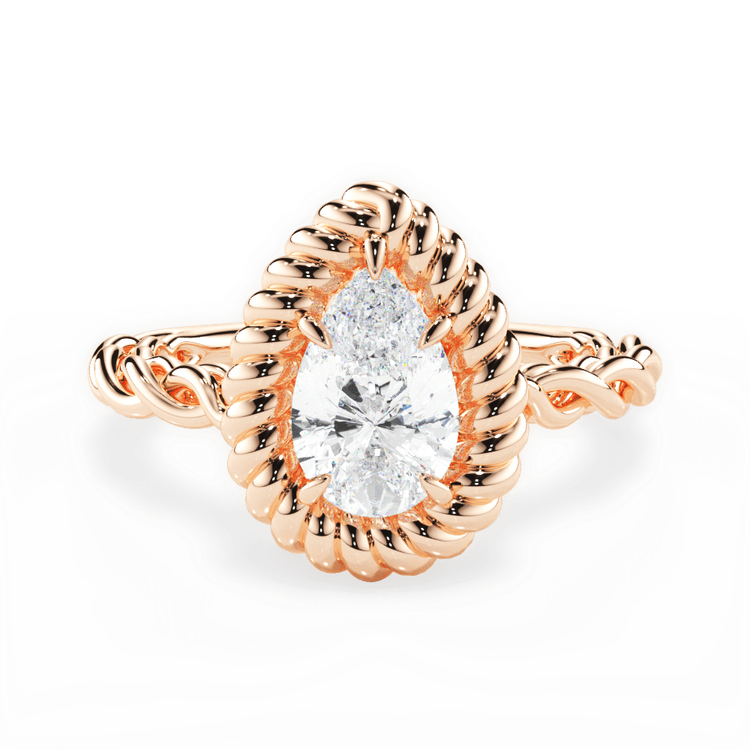 14kt Rose Gold/18kt Rose Gold/pear/top sku 1PZ4766