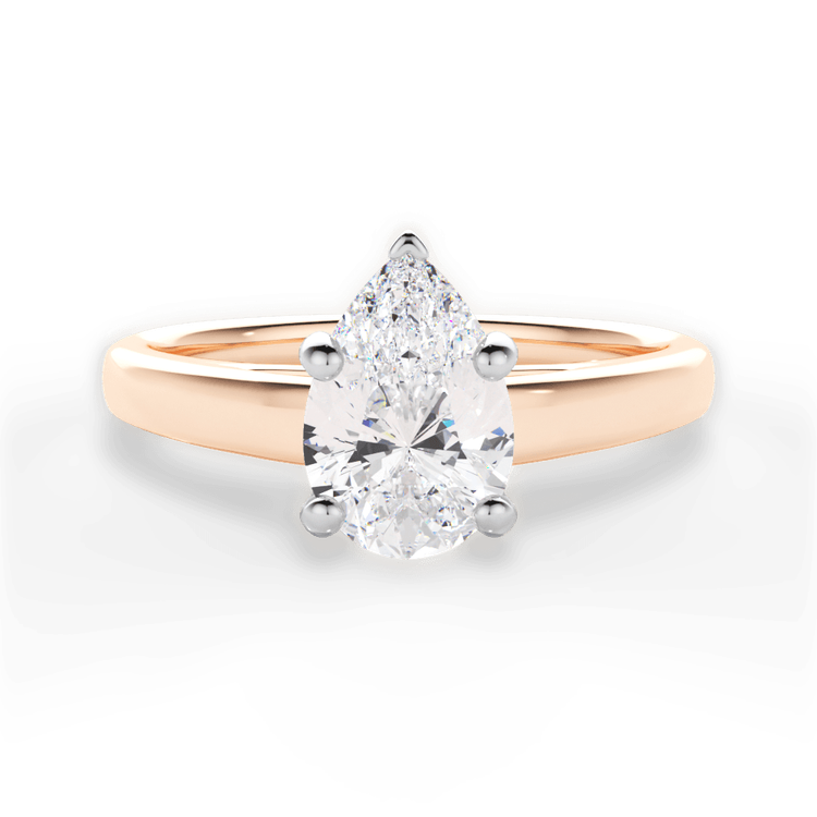 14kt Rose Gold/18kt Rose Gold/pear/top sku 1PZ7231