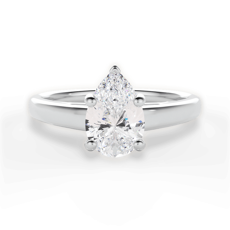 14kt White Gold/18kt White Gold/Platinum/pear/top sku 1PZ7231
