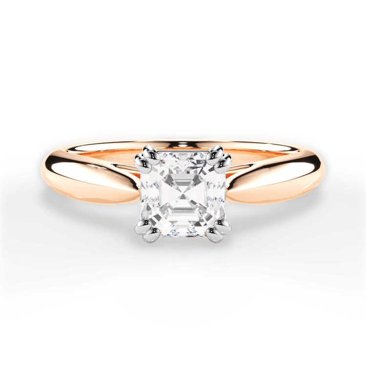 14kt Rose Gold/18kt Rose Gold/asscher/top sku 1ASZ7242