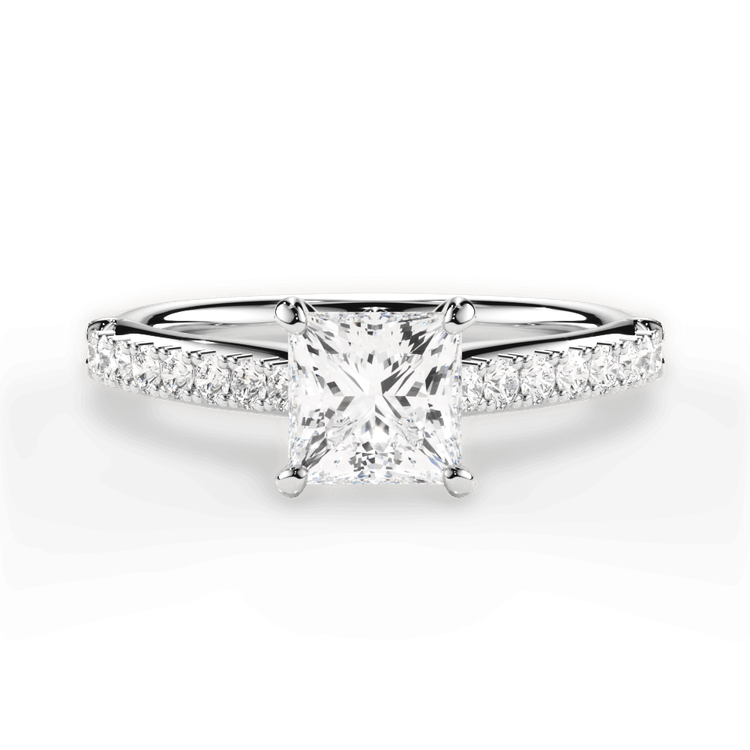 14kt White Gold/18kt White Gold/Platinum/princess/top sku 1PCZ2489