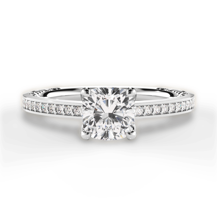 14kt White Gold/18kt White Gold/Platinum/cushion/top sku 1CUZ4170