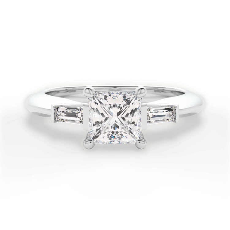14kt White Gold/18kt White Gold/Platinum/princess/top sku 1PCZ1013