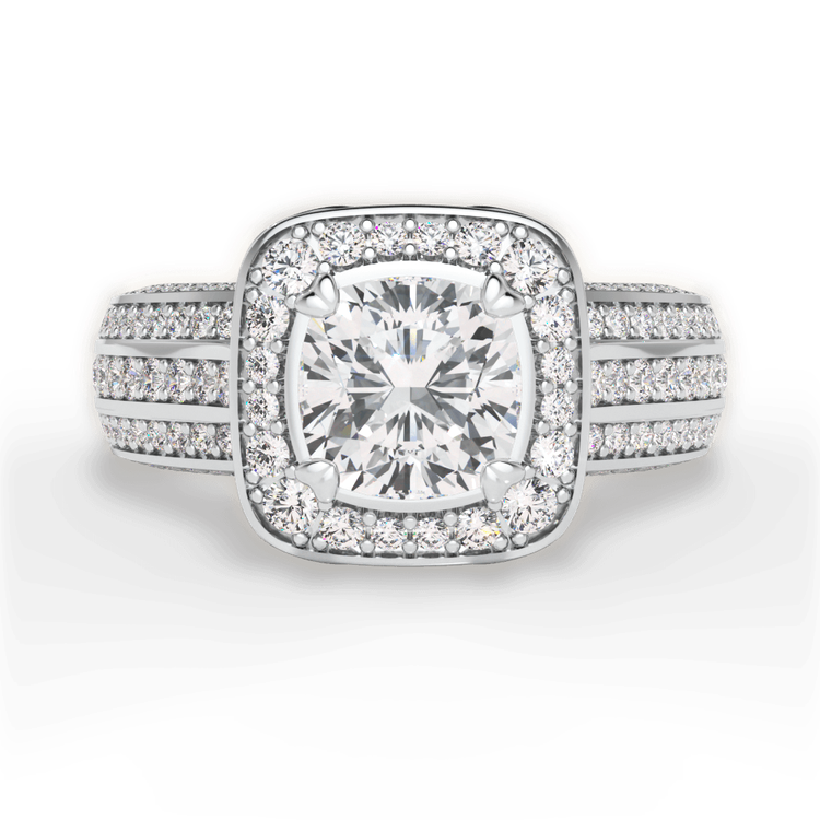 14kt White Gold/18kt White Gold/Platinum/cushion/top sku 1CUZ3156