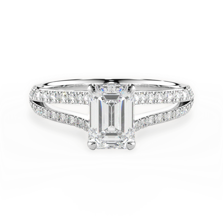 14kt White Gold/18kt White Gold/Platinum/emerald/top sku 1ECZ2488