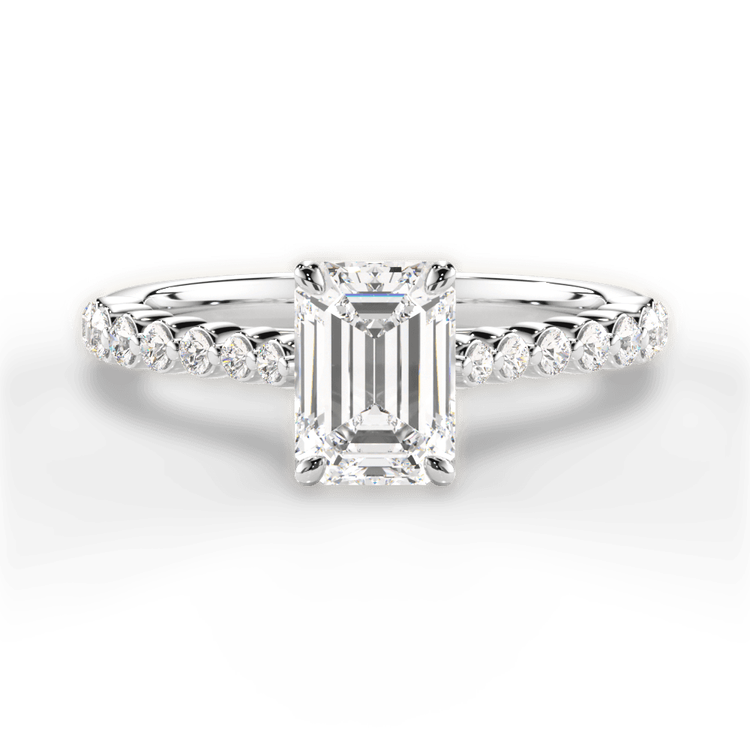 14kt White Gold/18kt White Gold/Platinum/emerald/top sku 1ECZ1511