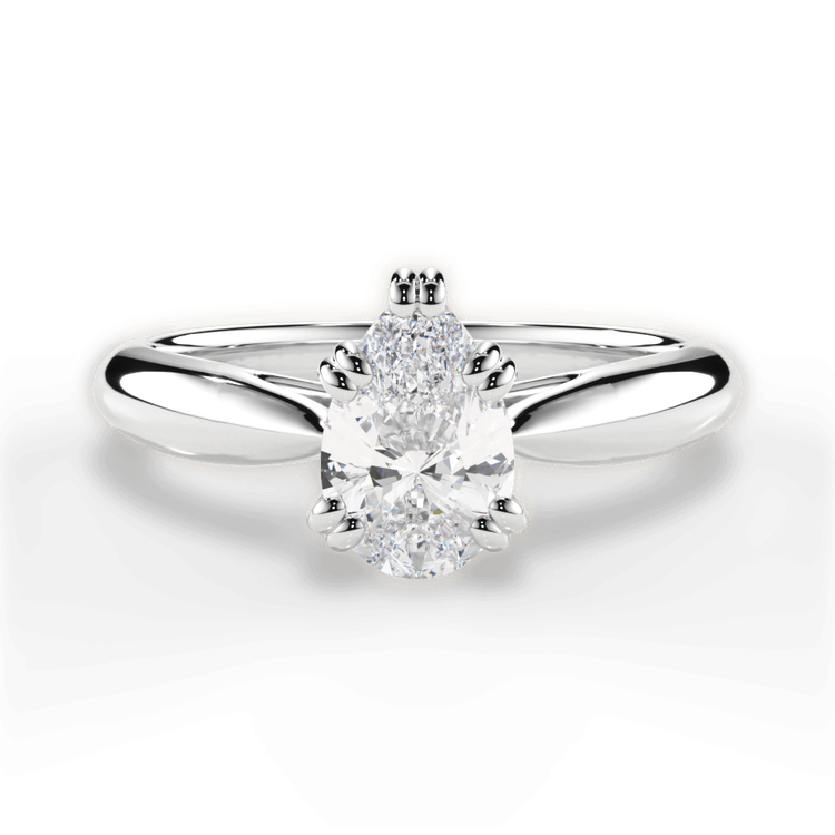 14kt White Gold/18kt White Gold/Platinum/pear/top sku 1PZ7242
