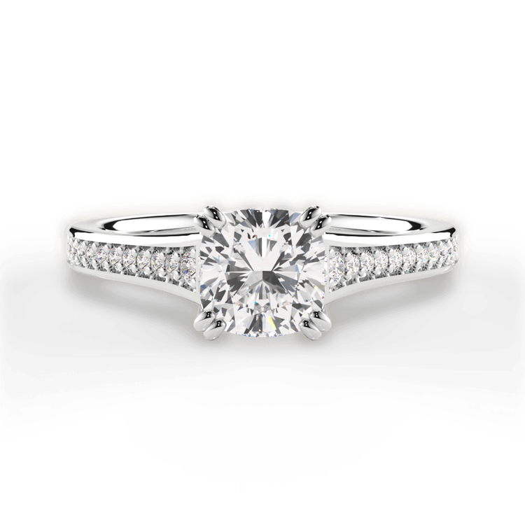 14kt White Gold/18kt White Gold/Platinum/cushion/top sku 1CUZ2493