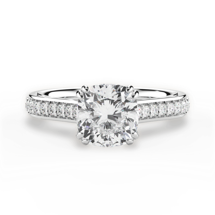 14kt White Gold/18kt White Gold/Platinum/cushion/top sku 1CUZ2718