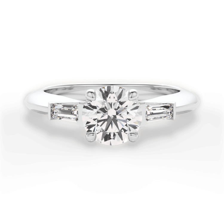 14kt White Gold/18kt White Gold/Platinum/round/top sku 1RZ1013