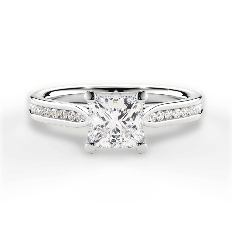 14kt White Gold/18kt White Gold/Platinum/princess/top sku 1PCZ2487