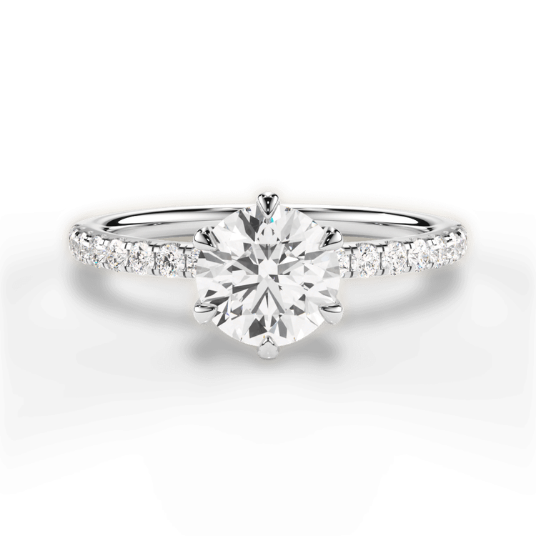 14kt White Gold/18kt White Gold/Platinum/round/top sku 1RZ4761